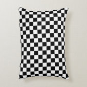 カスタムな色の白黒のチェッカーボードの点検の枕 アクセントクッション (正面(垂直))