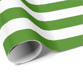 カスタムな色の緑のストライプ ラッピングペーパー (ロールコーナー)