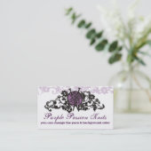 カスタムな色の編み物針はゴシックのレースカードにまいはだを詰めます 名刺 (スタンド正面)