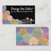 カスタムな色の編み物針ヤーンの名刺 名刺 (正面/裏面)