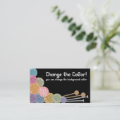 カスタムな色の編み物針ヤーンの名刺 名刺 (スタンド正面)