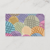 カスタムな色の編み物針ヤーンの名刺 名刺 (裏面)