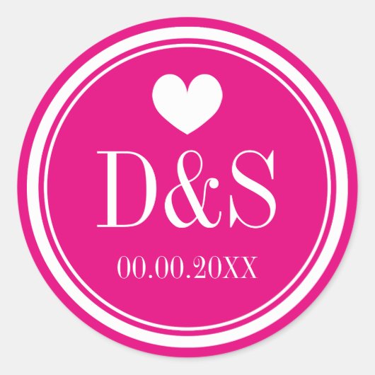 カスタムな色の背景の結婚式の引き出物のステッカー ラウンドシール (正面)