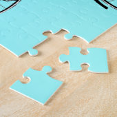 カスタムな色の背景|のヴィンテージの自転車 ジグソーパズル (側面)