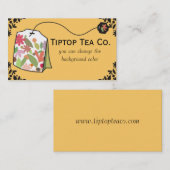 カスタムな色の草の花のティーバッグの名刺 名刺 (正面/裏面)