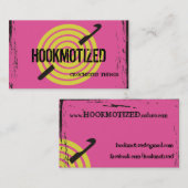 カスタムな色の螺線形ヤーンのかぎ針編みホックカード 名刺 (正面/裏面)