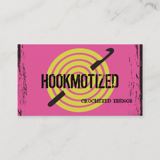 カスタムな色の螺線形ヤーンのかぎ針編みホックカード 名刺 (正面)