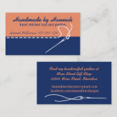 カスタムな色の針のステッチの刺繍 名刺 (正面/裏面)