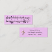 カスタムな色の音符のプロフィールカード スキニー名刺 (正面/裏面)