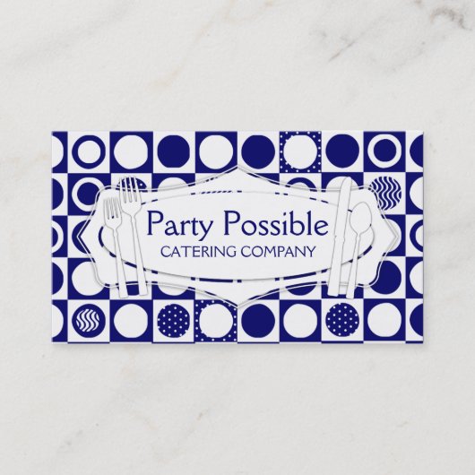 カスタムな色の食べ物の道具シェフのケータリングカード 名刺 (正面)