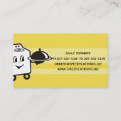 カスタムな色の食糧配達ケイタリングビジネスカード 名刺 (裏面)