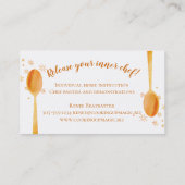 カスタムな色の魔法のスプーンの料理用の名刺 名刺 (裏面)