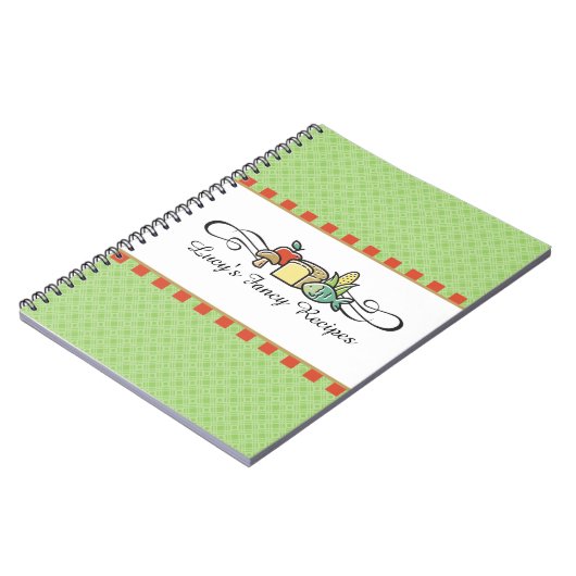 カスタムな色の魚のフルーツ野菜のシェフのケータリング ノートブック (左側)