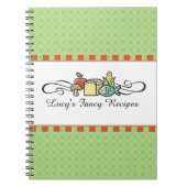 カスタムな色の魚のフルーツ野菜のシェフのケータリング ノートブック (正面)