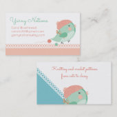 カスタムな色の鳥の編み物針のかぎ針編みホック 名刺 (正面/裏面)