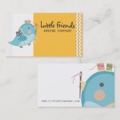 カスタムな色の鳥の裁縫婦の裁縫の概念カード 名刺 (正面/裏面)