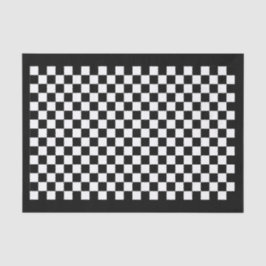 カスタムな色の黒いですか白人のチェッカーボードの点検のパーティー 薄葉紙