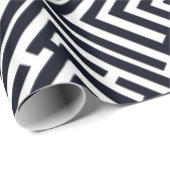 カスタムな色の黒い迷路の明るいタンポポ ラッピングペーパー (ロールコーナー)