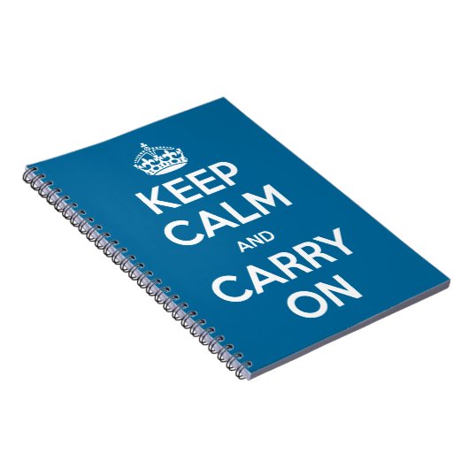 カスタムな色のKeep Calm and Carry On ノートブック (右側)