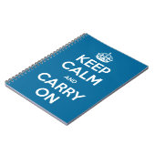 カスタムな色のKeep Calm and Carry On ノートブック (左側)