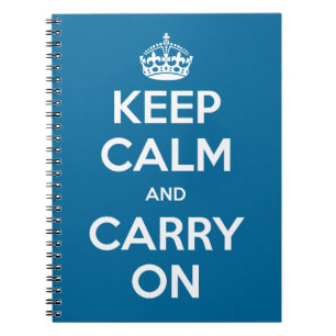 カスタムな色のKeep Calm and Carry On ノートブック