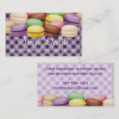 カスタムな色のmacaroonのメレンゲのクッキーのパン屋 名刺 (正面/裏面)