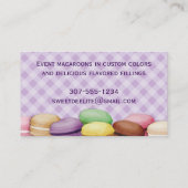 カスタムな色のmacaroonのメレンゲのクッキーのパン屋 名刺 (裏面)