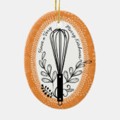 カスタムな色は料理用のクリスマスのオーナメントを払います セラミックオーナメント (裏面)