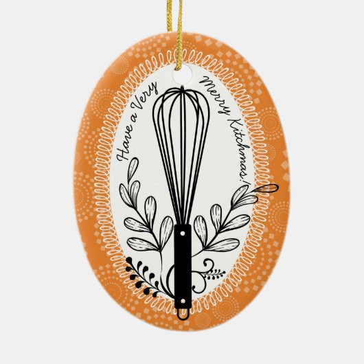 カスタムな色は料理用のクリスマスのオーナメントを払います セラミックオーナメント (裏面)