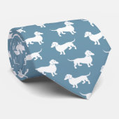 カスタムな色をくまなくクリスマスのダックスフント ネクタイ (ロール)