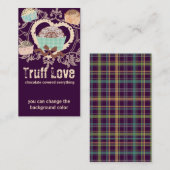 カスタムな色チョコレートトラッフルの砂糖菓子キャンデー 名刺 (正面/裏面)