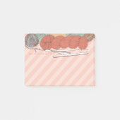 カスタムな色ヤーンのかせのかぎ針編みホックは珊瑚を鋳造します ポストイット (正面)