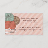 カスタムな色ヤーンのかせのかぎ針編みホックは珊瑚を鋳造します 名刺 (裏面)