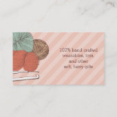 カスタムな色ヤーンのかせのかぎ針編みホックは珊瑚を鋳造します 名刺 (裏面)