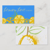 カスタムな色レモンはベーキングの料理のケータリングをスライスします 名刺 (正面/裏面)