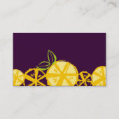 カスタムな色レモン枝ベーキングの料理のケータリング 名刺 (裏面)