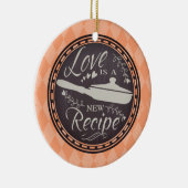 カスタムな色愛は新しいレシピのクリスマスのオーナメントです セラミックオーナメント (右)