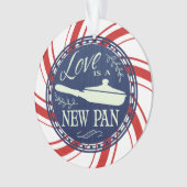 カスタムな色愛は新しい鍋のクリスマスのオーナメントです オーナメント (正面)