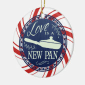 カスタムな色愛は新しい鍋のクリスマスのオーナメントです セラミックオーナメント (左)