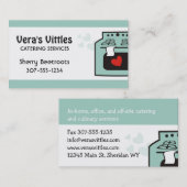 カスタムな色愛オーブンのストーブのシェフのケータリングのパン屋 名刺 (正面/裏面)