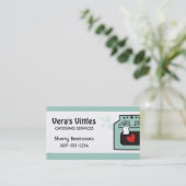 カスタムな色愛オーブンのストーブのシェフのケータリングのパン屋 名刺 (スタンド正面)