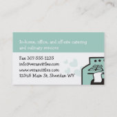 カスタムな色愛オーブンのストーブのシェフのケータリングのパン屋 名刺 (裏面)