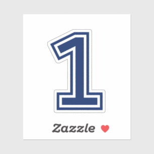 カスタムな色第1 1つのスポーティな大学フォント シール