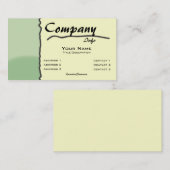 カスタムな色緑の走り書きの分離 名刺 (正面/裏面)