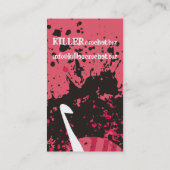 カスタムな色赤いヤーンの爆発のかぎ針編みホック 名刺 (裏面)