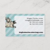 カスタムな色飛んでいるな牛ビーフはシェフのケータリングを切ります 名刺 (裏面)