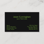 カスタムな芝生の心配の名刺 名刺 (裏面)