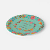 カスタムな花の誕生日の紙皿 ペーパープレート (アングル)