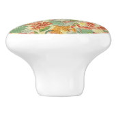 カスタムな花の陶磁器のドアノブ セラミックノブ (側面)