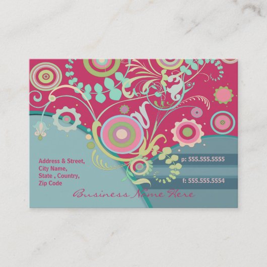 カスタムな花屋/他のビジネスカード 名刺 (正面)